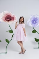 فستان بناتي مع طوق من 2 الى 6 سنوات