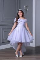 فستان بناتي بذيل 10 - 14 سنة