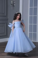 فستان بناتي بجيبون فخم 2 الى 11 سنه