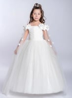 فستان بناتي بجيبون فخم 2 الى 11 سنه