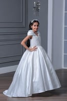 فستان بناتي بكلفه وجيبون 3 - 11 سنة