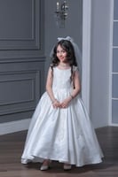 فستان بناتي بكلفه وجيبون 3 - 11 سنة