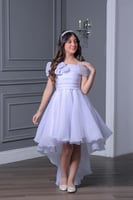 فستان بناتي بذيل 10 - 14 سنة