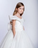 فستان بناتي بجيبون فخم 2 الى 11 سنه