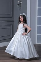 فستان بناتي بكلفه وجيبون 3 - 11 سنة