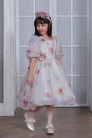 فستان جيلان مع شطة وطوق 3 - 9 سنوات