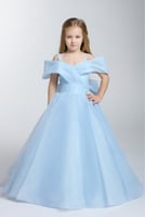 فستان بناتي بجيبون فخم 2 الى 11 سنه