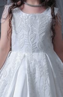 فستان بناتي بكلفه وجيبون 3 - 11 سنة