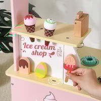 عربة بائع الايسكريم الخشبية