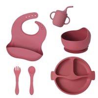 طقم طعام سيليكون آمن للاطفال