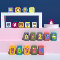 مكعبات بناء خشبية