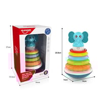 قوس قزح لتعليم المبكر للاطفال على شكل فيل