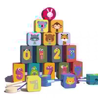 مكعبات بناء خشبية