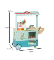 عربة بائع الايسكريم الخشبية