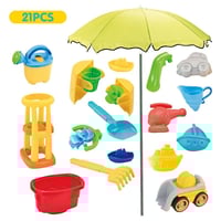 طاولة رمل بمظلة