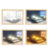 برواز خشبي مضيء