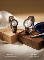 ساعة خشبية رجالية