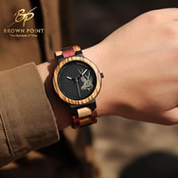 ساعة خشبية رجالية