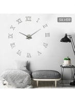 ساعة حائط مثالية لديكور المنزل والمكتب فضي