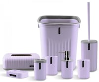 مجموعة من طقم اكسسوارات حمام 8 قطع + طقم دعاسات حم...