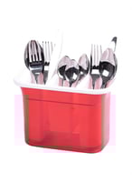 منظم أدوات المائدة مع فتحات تهوية للتجفيف