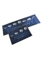 دعاسات للمطبخ من قطعتين مانعه للانزلاق أزرق