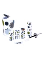 طقم حمام بنقوش وطبعات جميلة 6 قطع في السعودية