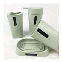 طقم اكسسوارات حمام من 6 قطع-أخضر