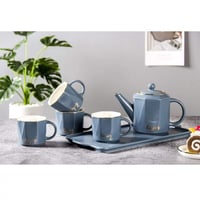 طقم شاي سيراميك مكون من 6 قطع