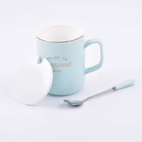 كوب سيراميك بحواف ذهبية 3 قطع