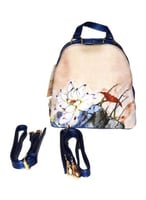 شنطة ظهر أنيقة قابلة للتحويل بطبعة الزهور