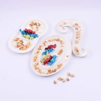 أطباق سيراميك 3 قطع لتقديم الحلوى والمكسرات في الس...