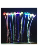 بكلة شعر مضيئة شكل فراشة LED عدد 12 حبة لون متنوع