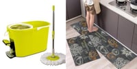 مجموعة من ممسحة تنظيف الارضيات + طقم دعاسات أرضيات...