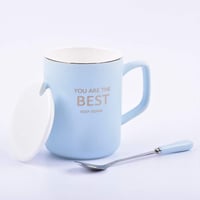 كوب سيراميك بحواف ذهبية 3 قطع