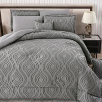 طقم لحاف سرير في حقيبة 8 قطع - من قماش المايكروفاي...