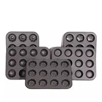 قالب كيك أسود غير لاصق للخبز، سعة 12 كوب