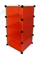 خزانة تخزين بلاستيكية 4 مكعبات