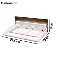 رف ذاتي اللصق مع حامل مناديل للحمام