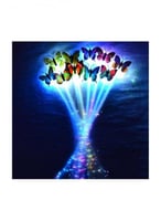 بكلة شعر مضيئة شكل فراشة LED عدد 12 حبة لون متنوع