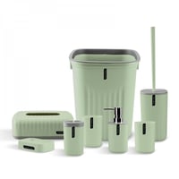 طقم اكسسوارات حمام من 8 قطع بألوان مختلفة