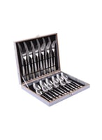 طقم أدوات مائدة من الإستانلس ستيل مكون من 24 قطعة...