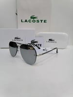 نظاراة لاكوست فضي اطار فضي