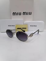 نظاراة Miu miu اسود فاتح اطار فضي