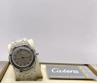 ساعة رجالية من catera شفافه ارقام عربيه لون تياتني...