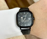 ساعة كاسيو casio LTP اسود بشعار سيفين ونخلة
