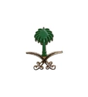 شعار سيفين ونخلة ملصق معدن 3m