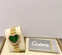 ساعة نسائية من BUBBLE TIME لون اخضر