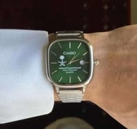 ساعة كاسيو casio LTP اخضر الملكي شعار سيفين ونخلة