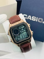 ساعة كاسيو AE-1200WH جلد بني غامق